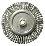 Weiler Roughneck Stringer Bead Wheel, 6 in D x 3/16 in W, .02 Steel Wire, 12,500 rpm View Product Image