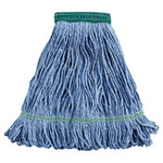 Boardwalk Super Loop Wet Mop Head, Cotton/Synthetic, Medium Size, Blue 088-502BLEA View Product Image