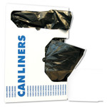 Boardwalk Low-Density Can Liners, 24x23, 8-10gal, .35 Mil, Black, 50 Bags/Roll View Product Image