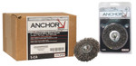 Anchor Products Crimped Wheel Brushes, 6 in D x 7/8 in W, 0.014 in, Carbon Steel View Product Image