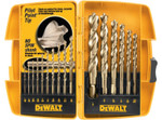 DeWalt Gold Ferrous Oxide Drill Bit Sets, 1/16 in - 1/2 in Cut Diam., 16-Piece View Product Image