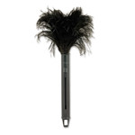 Boardwalk Retractable Feather Duster, Black Plastic Handle Extends 9" to 14" View Product Image