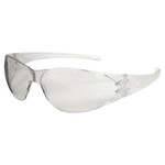 MCR Safety Checkmate Safety Glasses, Clear Lens, Polycarbonate, Anti-Fog, Clear Frame View Product Image