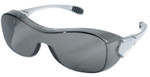 MCR Safety Law OTG Protective Eyewear, Gray Lens, Polycarbonate, Anti-Fog, Silver Frame View Product Image