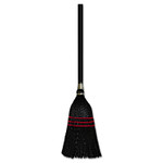 Boardwalk Flag Tipped Poly Bristle Lobby Broom, 37-38" Length, Natural/Black, 12/Carton View Product Image