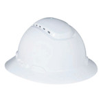 3M Vented Full Brim Hard Hats, 4 Point, Ratchet, White View Product Image