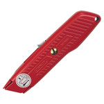 Stanley Interlock Safety Utility Knife w/Self-Retracting Round Point Blade, Red Orange View Product Image