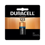 Duracell Lithium Battery, Cell, 3V, 123, 1 EA/PK View Product Image