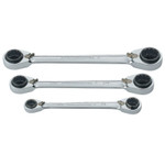 Apex Tool Group 3 Pc. QuadBox Double Box Ratcheting Wrench Sets, Inch View Product Image