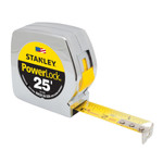 Stanley Powerlock II Power Return Rule, 1" x 25ft, Chrome/Yellow View Product Image