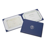 AbilityOne 7510001153250 SKILCRAFT Award Certificate Binder, 8 1/2 x 11, Air Force Seal, Blue/Silver View Product Image