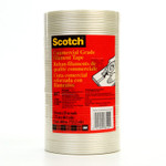 3M Scotch Commercial Grade Filament Tapes, 18 mm W x 55 m L , 6 mil, Clear View Product Image
