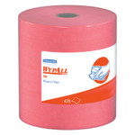 Kimberly-Clark Professional WypAll* X80 Cloth, Jumbo Roll, Red Hot, 475 per roll View Product Image