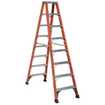 Louisville Ladder FM1400HD Series Brute 375 Twin Front Fiberglass Ladder, 8 ft x 68 1/2 in View Product Image