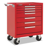 Kennedy Industrial Series Roller Cabinet, 29 x 20 x 35, 7 Drawers, Smooth Red, w/Slide View Product Image