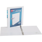 Avery Showcase Economy View Binder with Round Rings, 3 Rings, 0.5" Capacity, 11 x 8.5, White View Product Image