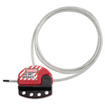 Master Lock Adjustable Cable Lockout, 6 ft, Red View Product Image