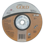 Carborundum Gold Aluminum Oxide, Type 27, 5 in Diameter, 1/4 in Thick, 5/8-11 in Arbor, 24 Grit View Product Image