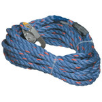 Honeywell 300 Series Rope Lifeline, 25ft, Anchorage Connection, 310lb Cap, Blue/Red Specks View Product Image