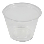 Boardwalk Souffl/Portion Cups, 1 oz, Polypropylene, Clear, 20 Cups/Sleeve, 125 Sleeves/Carton View Product Image