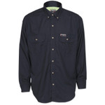 MCR Safety Summit Breeze Flame-Resistant Long-Sleeved Shirt, FR Inherent Blend, Navy, Small View Product Image