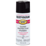 Rust-Oleum Industrial Stops Rust Protective Enamel Spray Paint, 12 oz Aerosol Can, Black, Gloss Finish View Product Image