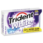 Trident White Sugarless Gum, Cool Rush Flavor, 16-Pieces/Pack, 9 Packs/Box View Product Image