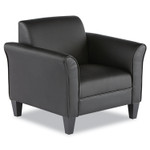 Alera Reception Lounge Sofa Series Club Chair, 35.43'' x 30.70'' x 32.28'', Black Seat/Black Back, Black Base View Product Image