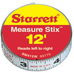 L.S. Starrett Measure Stix Steel Measuring Tapes, 3/4 in x 6 ft, Inch/Metric View Product Image