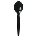 Boardwalk Heavyweight Polystyrene Cutlery, Soup Spoon, Black, 1000/Carton View Product Image