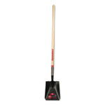 The AMES Companies, Inc. Square Transfer Shovel,48" Straight White Ash Handle, 9.5x12, Forward Step, Open View Product Image