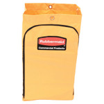 Newell Rubbermaid Zippered Vinyl Cleaning Cart Bag, 24gal, 17 1/4w x 10 1/2d x 30 1/2h, Yellow View Product Image