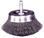 Weiler Stem-Mounted Crimped Wire Cup Brush, 1 3/4 in Dia., .0118 in Steel View Product Image