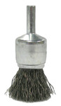 Weiler Crimped Wire Solid End Brushes, Steel, 22,000 rpm, 3/4" x 0.0104" View Product Image