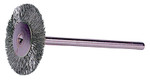 Weiler Miniature Stem-Mounted Wheel Brush, 1 in Dia., 0.003 in Steel Wire, 37,000 rpm View Product Image