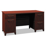 Bush Enterprise Collection 60W Double Pedestal Desk, 60w x 28.63d x 29.75h, Harvest Cherry (Box 2 of 2) View Product Image