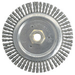 Weiler Dually Stringer Bead Wheel, 6 in D x 3/16 in W, .02 in Carbon Steel, 12,500 rpm View Product Image