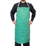 ORS Nasco Flame-Retardant Cotton Sateen Bib Aprons with Leather Protective Patch, 24 in x 36 in, Visual Green View Product Image