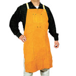 ORS Nasco Select Split Cowhide Leather Bib Apron, 24 in W x 36 in L, Golden Brown View Product Image