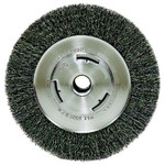 Weiler Wide-Face Crimped Wire Wheel, 7 in Dia. x 7/8 in W, 0.014 in Steel, 6,000 rpm View Product Image