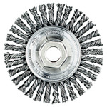 Weiler Roughneck Stringer Bead Wheel, 6 in D x 1/2 W, 24 Knots, .023 Wire, 12,500 rpm View Product Image