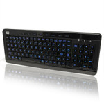 Adesso 3-Color Illuminated Compact Multimedia Keyboard View Product Image