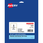 Avery&reg; Laser, Inkjet Invitation Card - Metallic Gold, White View Product Image