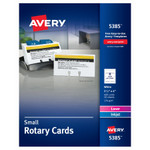 Avery Small Rotary Cards, Laser/Inkjet, 2 1/6 x 4, 8 Cards/Sheet, 400 Cards/Box View Product Image