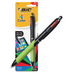 BIC 4-Color Stylus Ball Pen, Assorted View Product Image