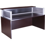 Boss Reception Desk with Plexiglass View Product Image