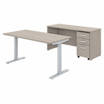 Bush Business Furniture Studio C Sand Oak Laminate Desking View Product Image