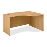 Bush Business Furniture Series C60W x 43D Right Hand L-Bow Desk Shell in Light Oak View Product Image