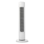 Holmes Oscillating Tower Fan, Three-Speed, White, 5 9/10"W x 31"H View Product Image