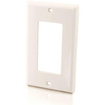 C2G Decorative Style Single Gang Wall Plate - White View Product Image